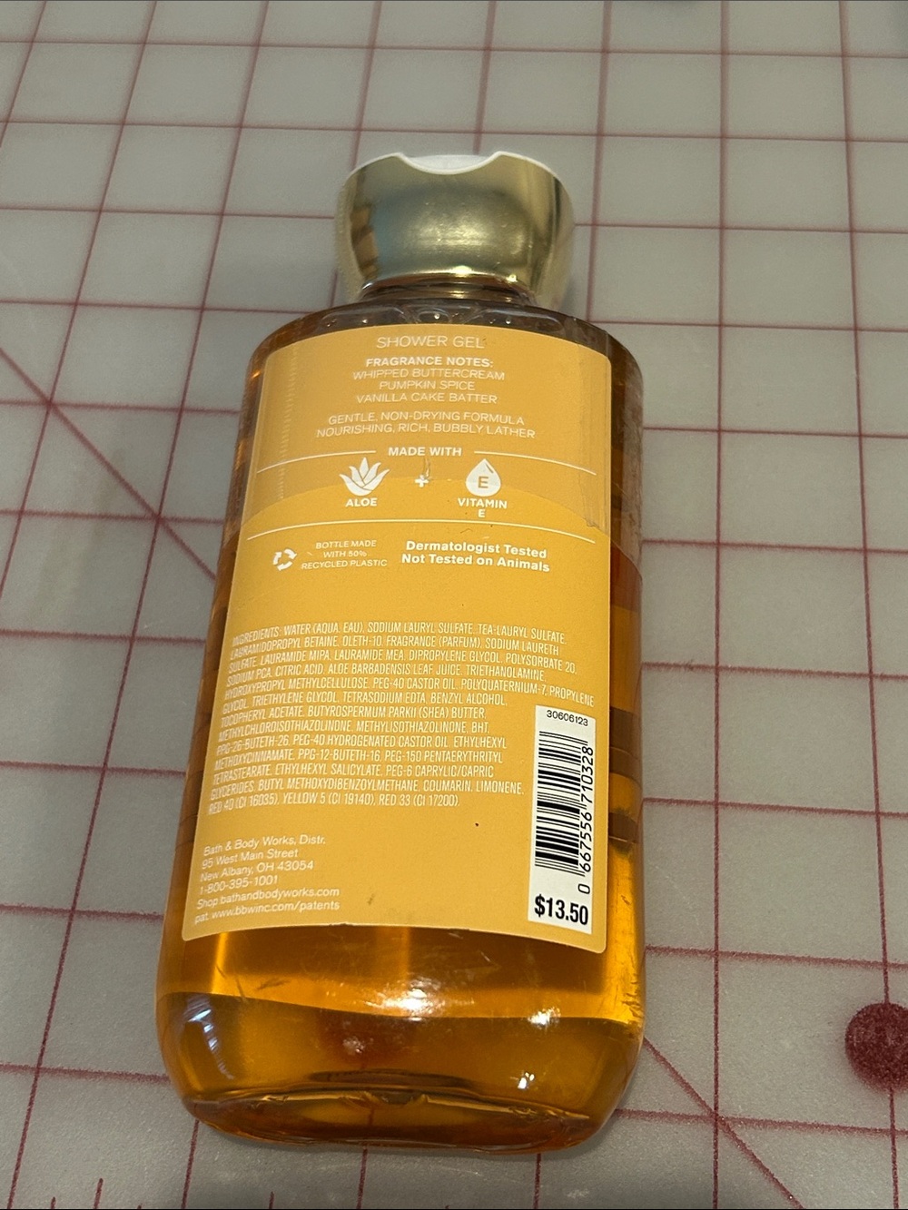 Bath & Body Works Pumpkin Cupcake Shower Gel - Orange & Gold - Picture 2 of 3